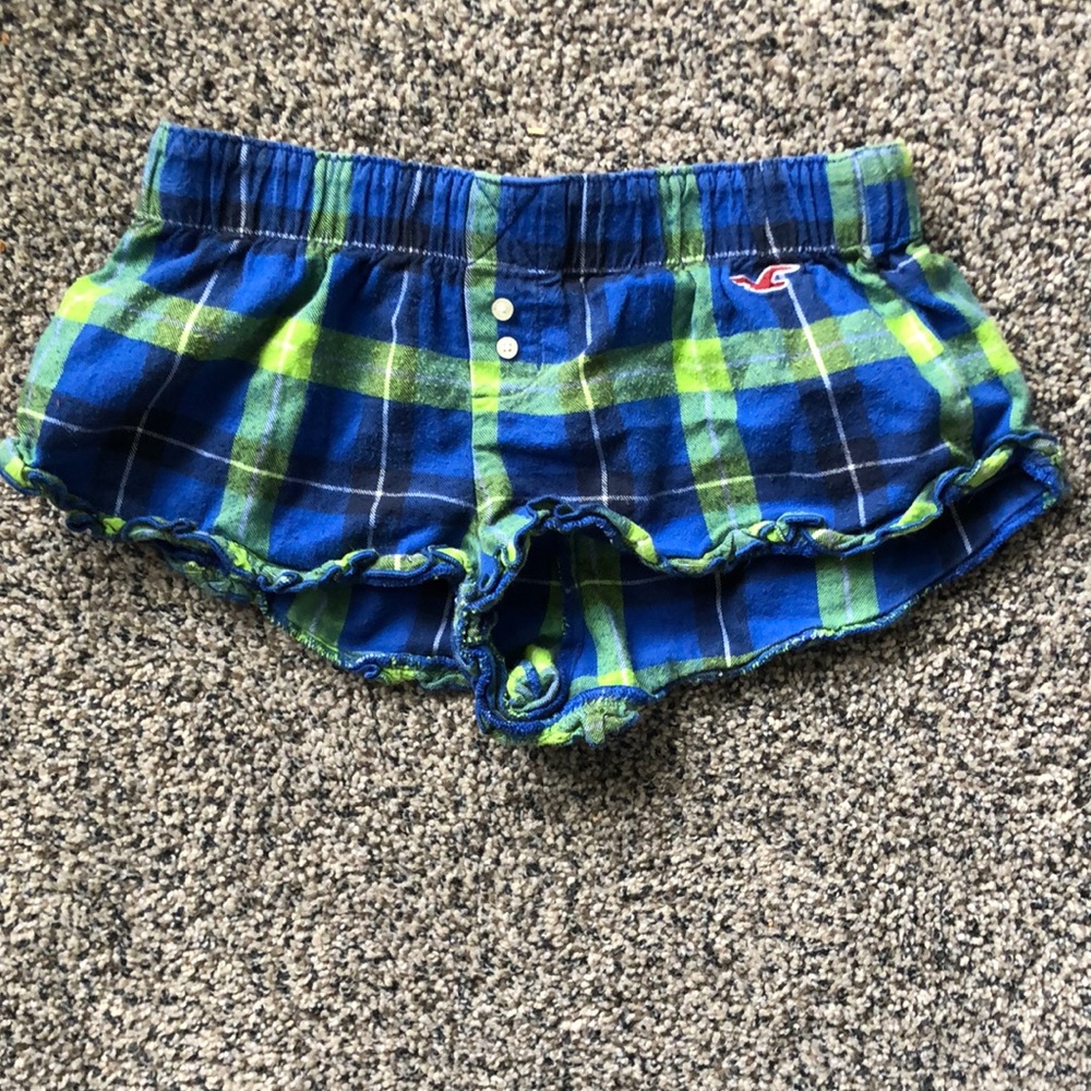 Hollister plaid pajama booty shorts